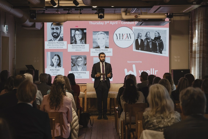 Event space at House21 Oslo with LED wall and professional AV setup